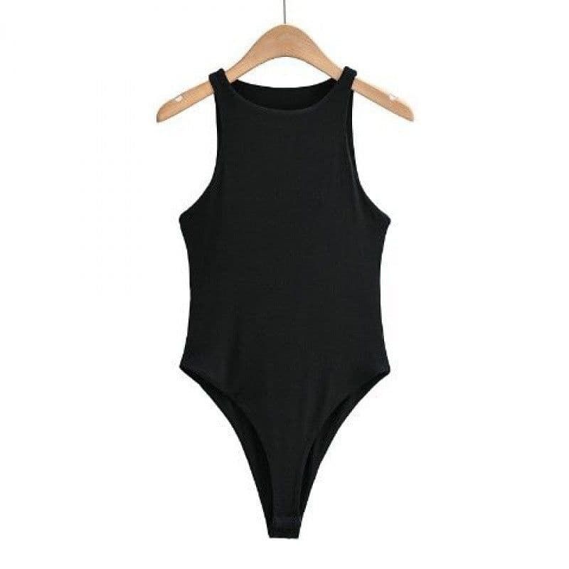 image-Sleeveless Jumpsuit - Slim Fit Top Black/White/Khaki S-XL Fashion Top