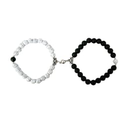 image-Turquoise Couple Bracelet - Magnetic Heart Charm Unisex