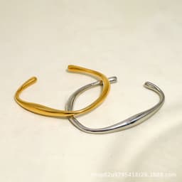 image-18K Gold Electroplated Stainless Steel Jewelry - Open Hand, Fall 2023