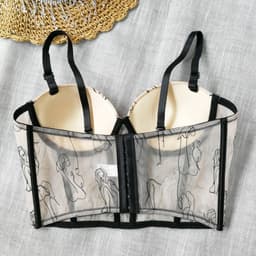 image-Sexy Hot Tube Top - Khaki Fishbone Lace - 40C/90 Slim