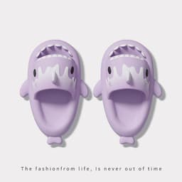 image-CHEDOIR Shark Slippers - Pink EVA Non-Slip Sandals Unisex