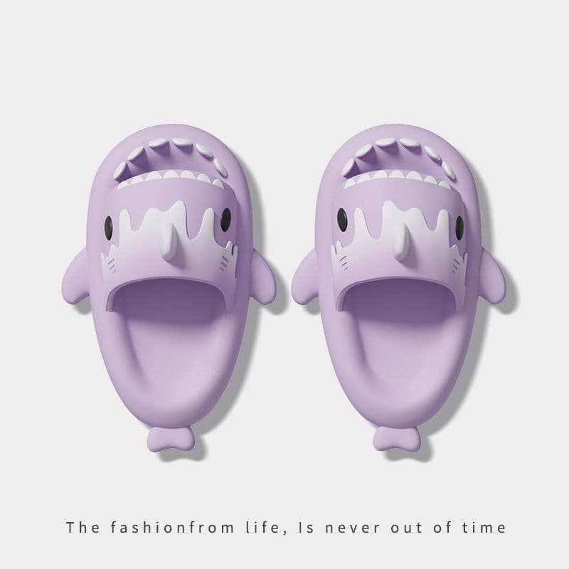 image-CHEDOIR Shark Slippers - Pink EVA Non-Slip Sandals Unisex