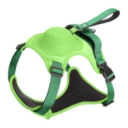 image-KINYU Dog Harness Leash Set - Black XL Retractable