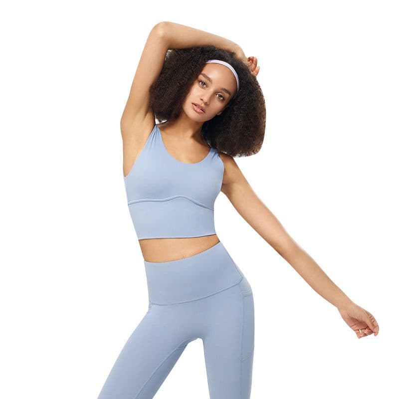 image-LULU UKEAN Sports Bra XL Gray Blue 3/4 Cup