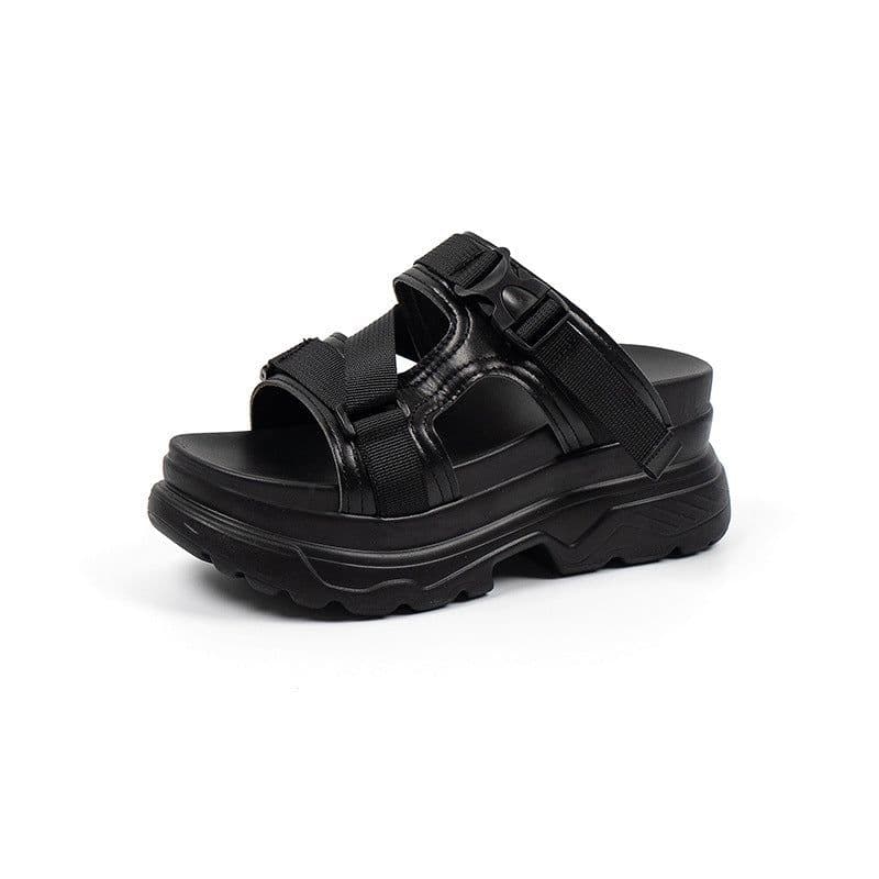 image-T Strap Sandals - White Patent Leather Size 43