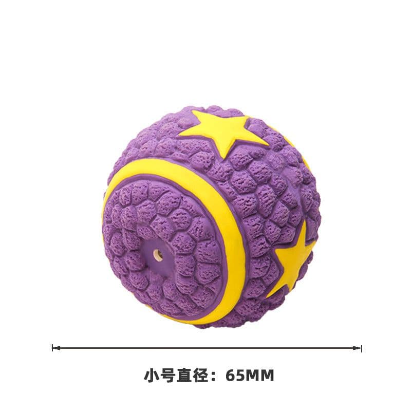 image-EETOYS Latex Rugby Tennis Dog Toy - Melon Large Sound Ball Pet