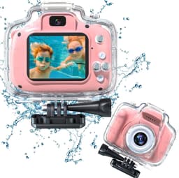 image-Kids' Waterproof Stand Mini Digital Camera, 30W HD Toy, TF16GB