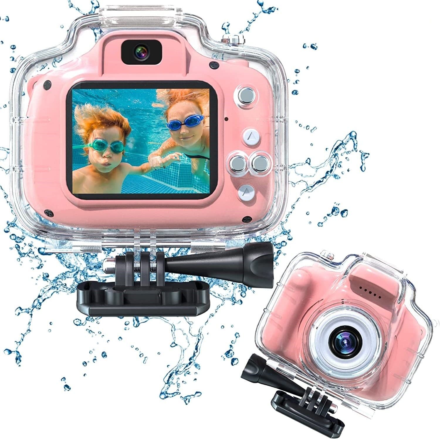 image-Kids' Waterproof Stand Mini Digital Camera, 30W HD Toy, TF16GB