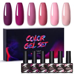 image-Nee Jolie UV Gel Nail Polish Set - 6 Colors 8.5ml