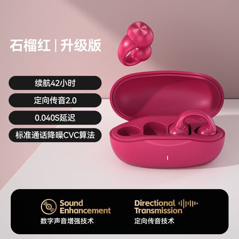 image-Wireless Bluetooth Sports Headset J01 - Ear Clip Type, IPX5 Waterproof, 8+ Hours Battery