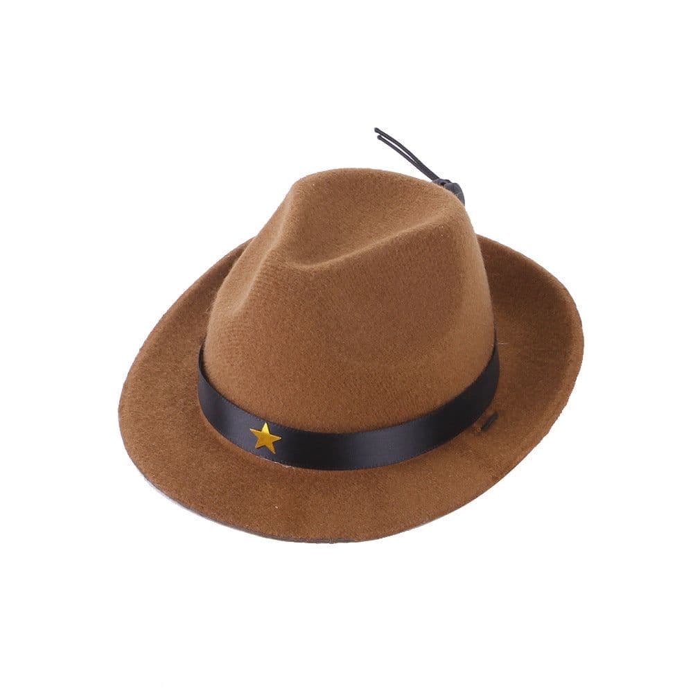 image-Wholesale Pet Cowboy Hat - Pentagram Headgear Funny Design