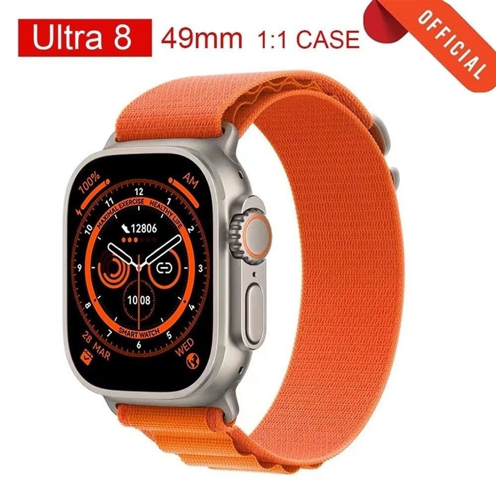 image-Cross-border Explosive Ultra 8 Smart Watch NFC Using Android Bluetooth Call Heart Rate Blood Pressure Smart Watch