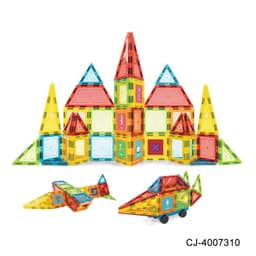 image-46pcs medium-sized color window magnetic sheet educational children's toys parent-child interaction parts changeable magnet assembly building blocks