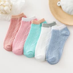 image-Socks women's socks shallow mouth spring and autumn cute Japanese cartoon brown bear summer thin invisible short boat socks women