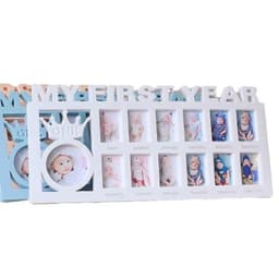 image-Baby Monthly Milestone Photo Frame - Wall Mount White
