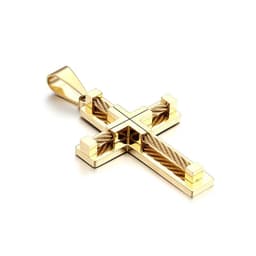 image-Cross Pendant Necklace - Stainless Steel Men's