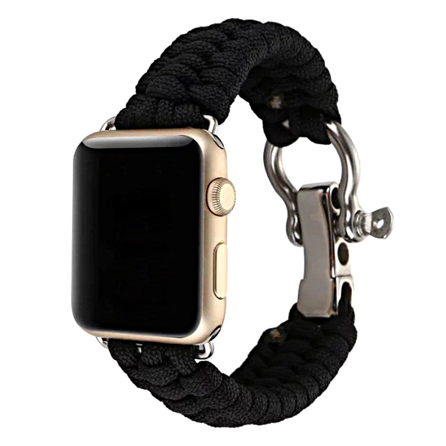 image-Apple Watch 7 Nylon Braided Strap - Camouflage Black