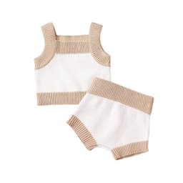 image-Summer Cotton Off-White Newborn Sweater Set - 100% Fabric