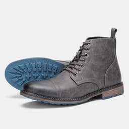 image-Martin Boots Men PU Leather Winter Black