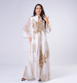 image-AB056 2023 European dress Muslim dress summer abaya fashion sequins Middle East foreign trade women's clothing