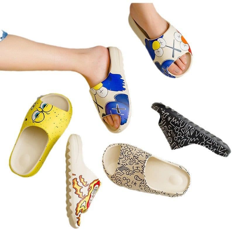 image-Coconut Slippers Women PVC Beach Flip Flops Off-White