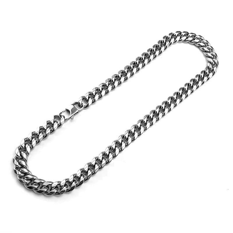 image-Cuban Link Copper Necklace - Women's Cross Chain