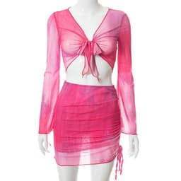 image-R21ST129 Tie-Dye Mesh Skirt - Women's Beach
