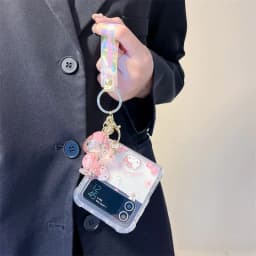 image-Shengpai Cartoon Cat Galaxy Z Flip5 Case - Silica Gel - Multiple Colors