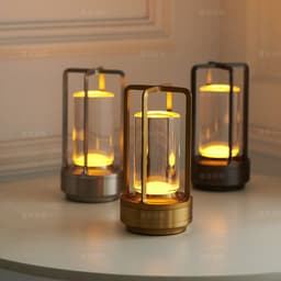 image-Desk Lamp Battery - Japanese Modern Minimalist Style Black