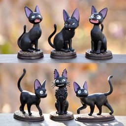 image-Black Cat Gigi Blind Box Ornament - Set of 6 PVC Figures