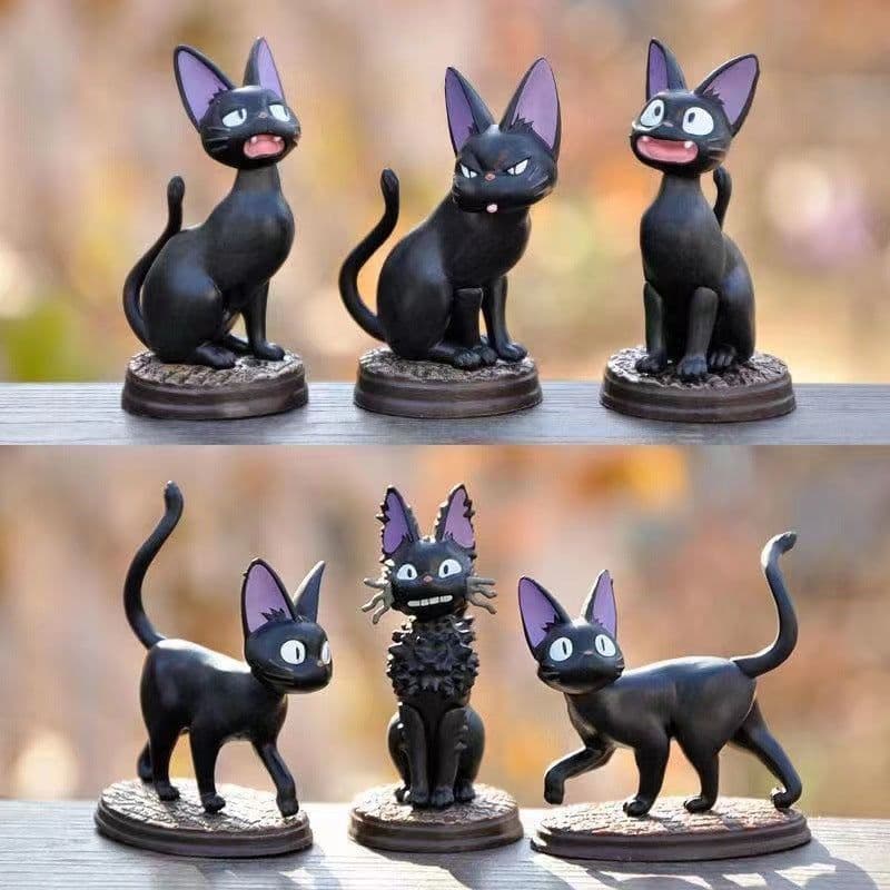 image-Black Cat Gigi Blind Box Ornament - Set of 6 PVC Figures