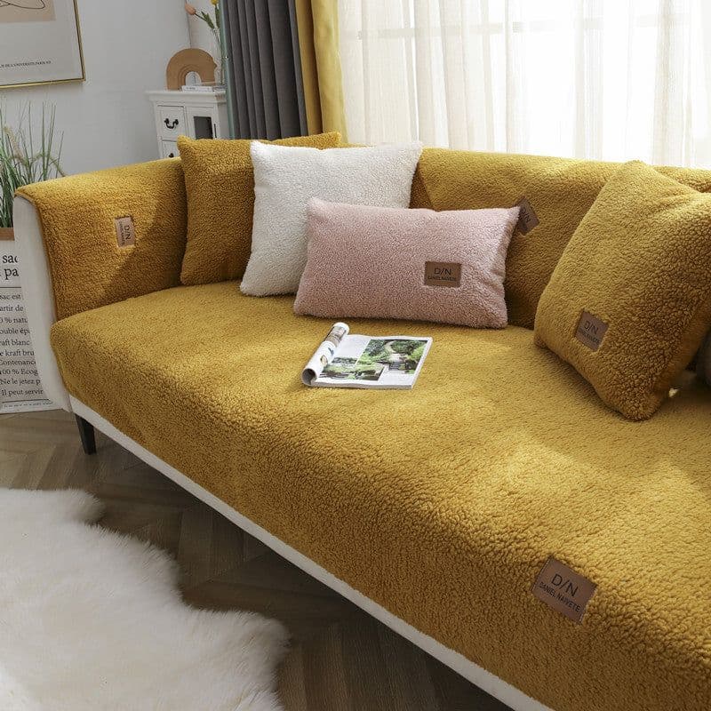 image-Velvet Sofa Cushion Cover - Sherpa Pink Nordic Plush Thick (65 characters)
