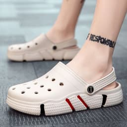 image-Xindixin Hole Shoes Men Sandals Purple 46