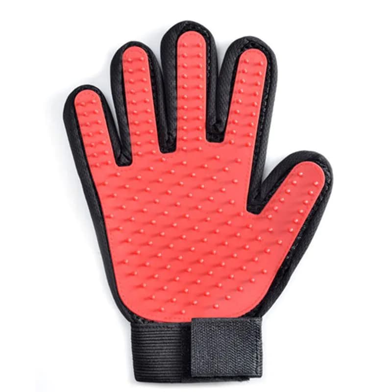 image-Silicone Pet Grooming Gloves - Hair Removal Brush