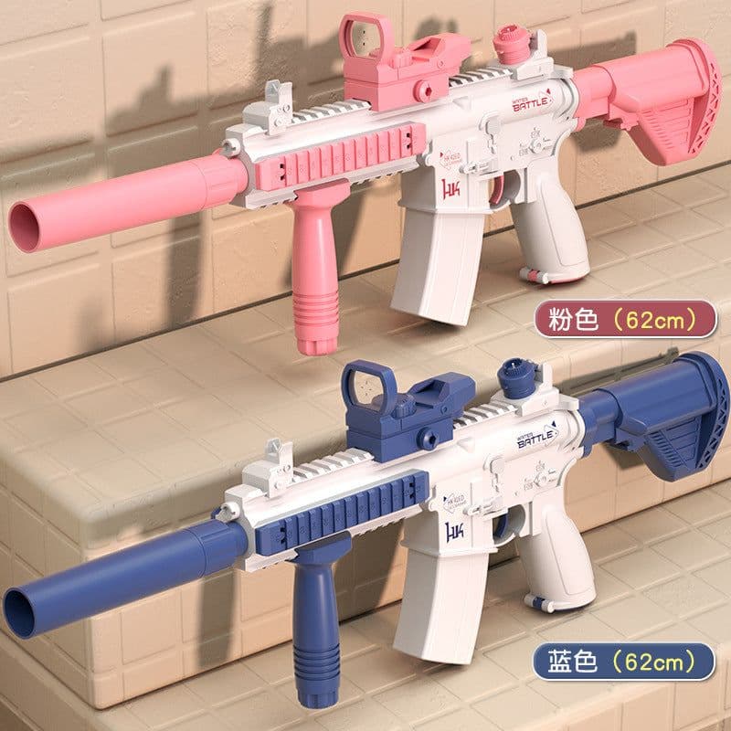 image-Electric Burst Water Gun Pink - Kids Toy, 62cm, Summer Fun