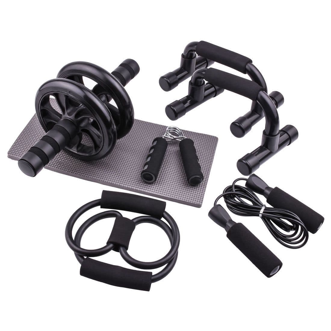 image-LEATOU Ab Wheel 7-Piece Indoor Fitness Equipment Set - LT-TZ32