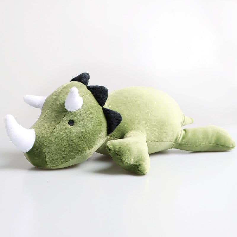image-Dinosaur Plush Toy - Triceratops Weighted Cotton White