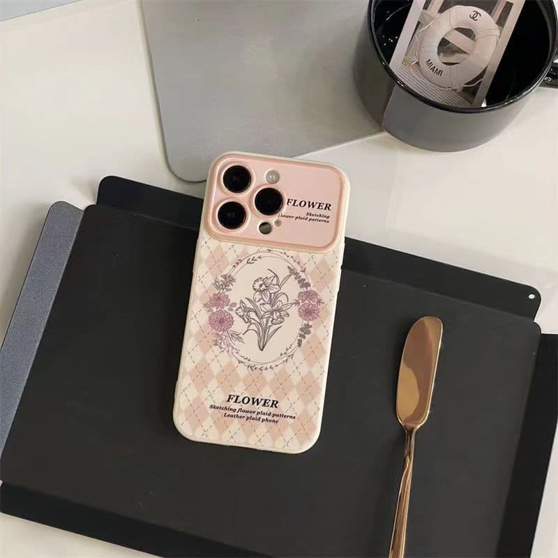 image-FNKO iPhone 14 Case - Sketch Flower White TPU