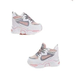 image-2022 daddy shoes women's ins comfortable high-heeled casual wear-resistant thick bottom heightening net red new sports shoes women Korean version