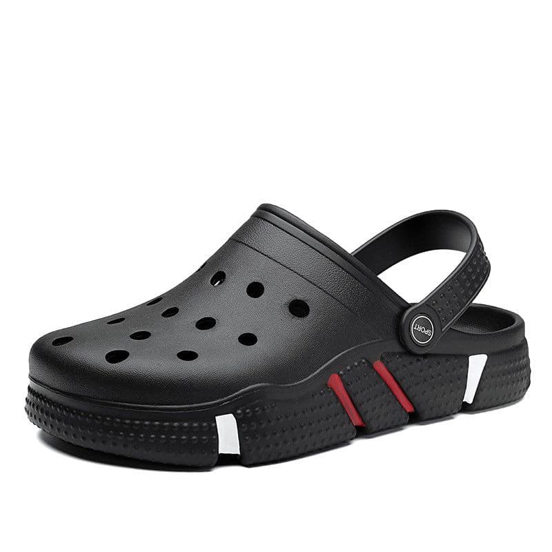 image-Xindixin Hole Shoes Men Sandals Purple 46