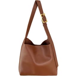image-Versatile ins large capacity bag female 2024 new lazy style bucket bag retro shoulder messenger bag tote bag