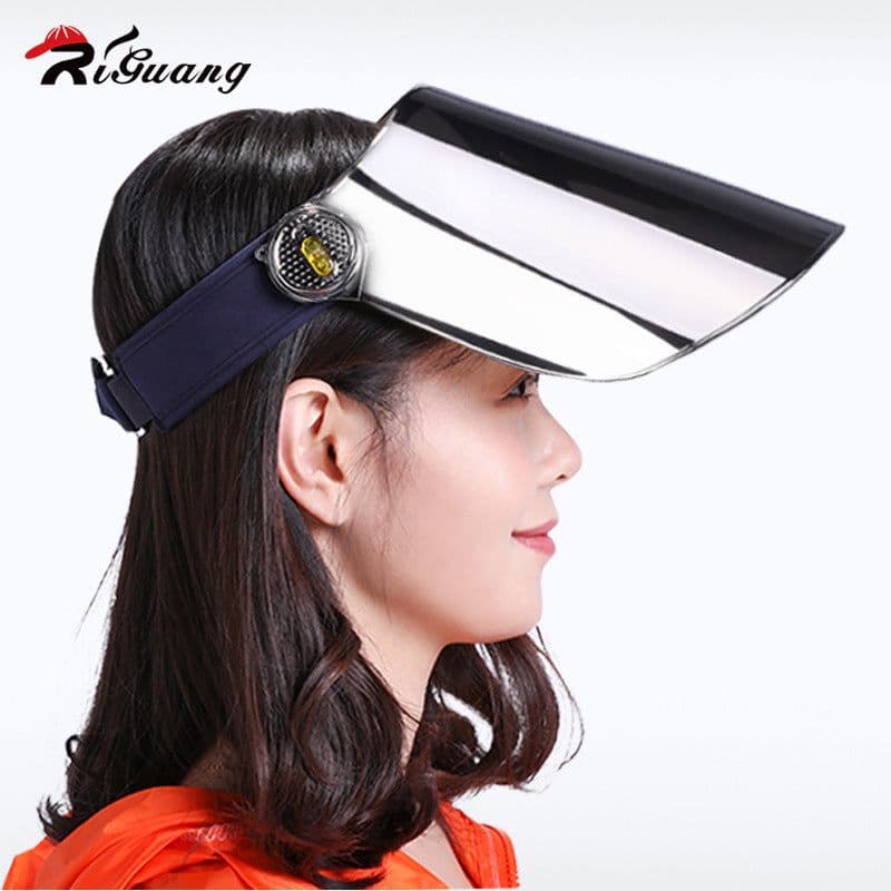 image-Wholesale Silver Sun Visor - Anti-UV Top Hat for Women, Cycling