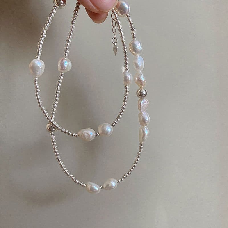 image-South Korea's Dongdaemun High-end Design Sense Personality Versatile Niche Versatile Baroque Pearl Simple Clavicle Chain