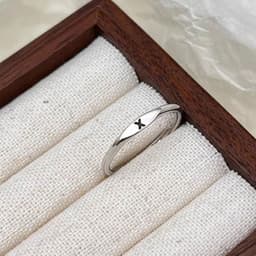 image-S925 Sterling Silver Letter Ring - Adjustable