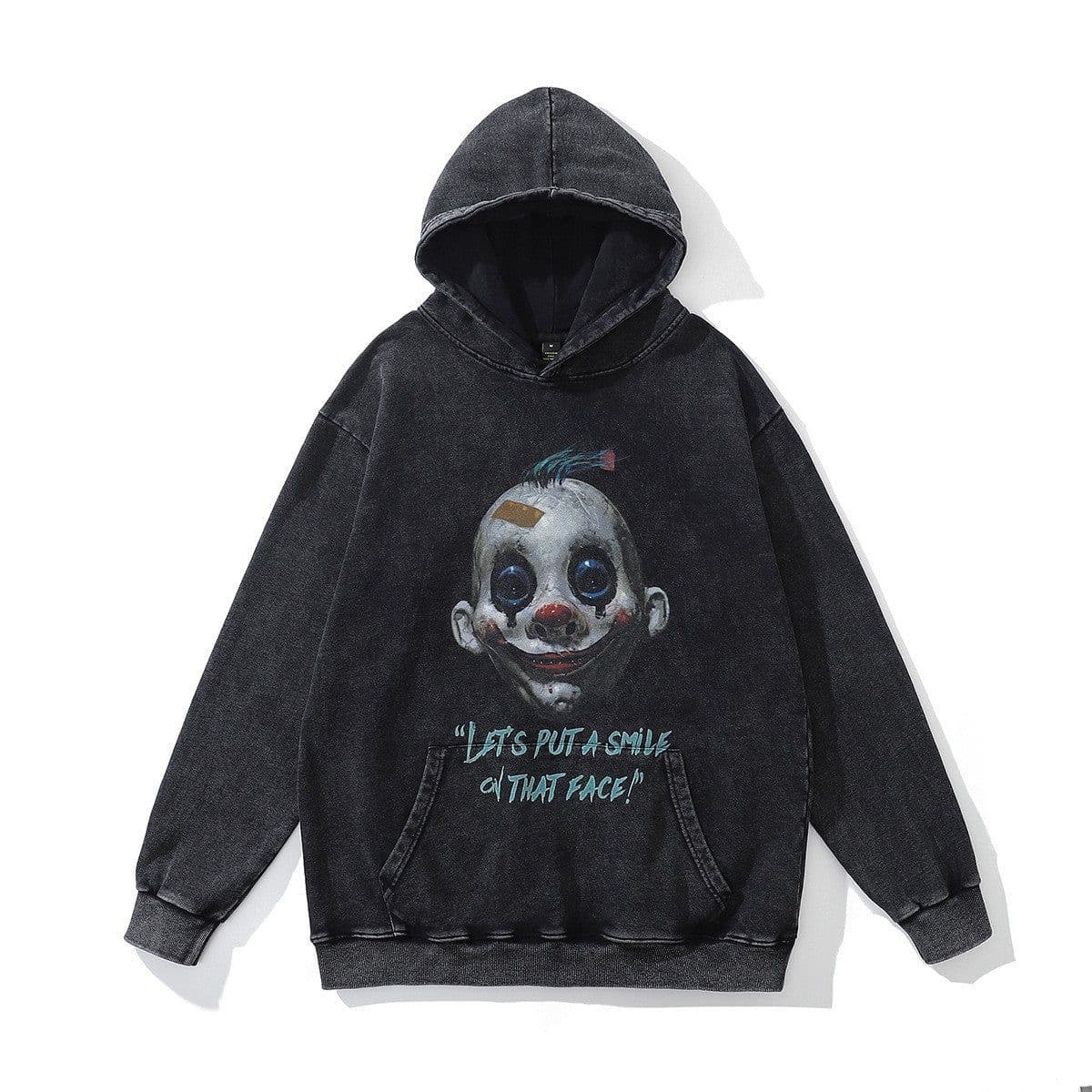 image-Cotton Fleece Hoodie - Kangaroo Pocket Loose Fit XXL