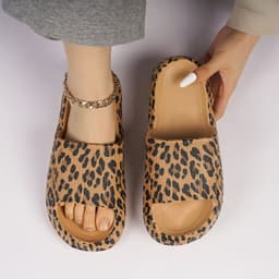 image-XMISTUO Leopard Print Flip Flop Slippers - Unisex