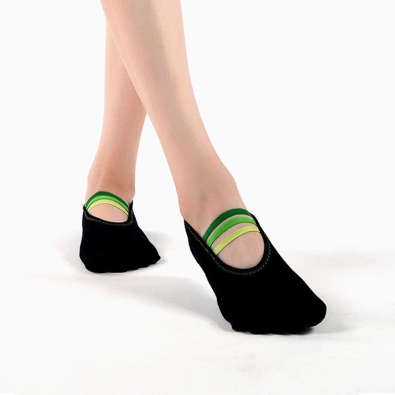 image-Yoga Socks - Colorful Gradient, Non-Slip, Aerobics