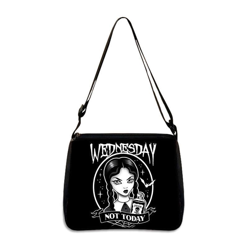 image-Cross-border Adams family Wednesday addams ladies shoulder bag niche armpit bag fashion handbag
