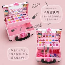 image-Cross-border children's cosmetics toys 68927 princess nail polish handbag Amazon girls makeup box gift