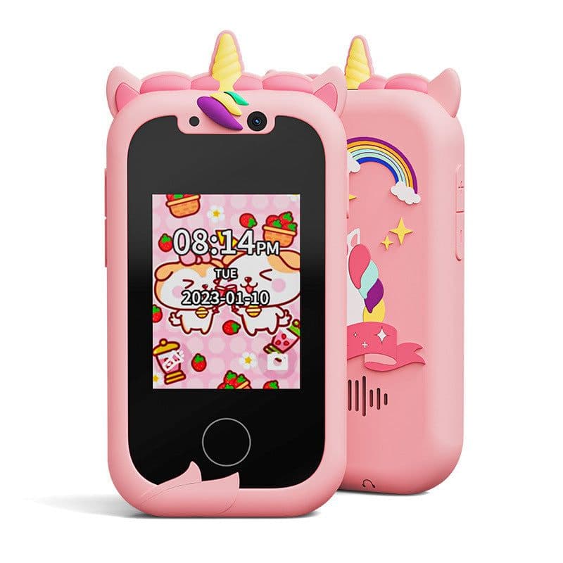 image-Children's Mobile Phone Dual Camera Unicorn Pink
